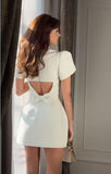 Dadizhimu 2024 New Sweet Brace Lumens With A Warm-Out Short Dress Dress Commuting Elegant Woman