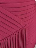 Dadizhimu New French Small Design Feel Chic Oblique Shoulder To Repair The 100 Folds Of Simple Dress Dress