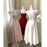 Dadizhimu U Tie Dress Women's New French Niche Temperament Birthday Dress Design Feel Thin A Dress