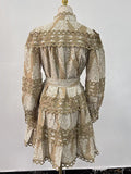 Dadizhimu Dress Spring New Long-Sleeved Retro Skirt Australian Holiday Dress Women's Fashion Trend