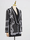 Dadizhimu Famous Lady Light Luxury Suit 2025 Spring New Heavy Industry Nail Beads High-End Slim Slim Thin Suit Jacket Woman