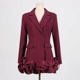 Dadizhimu Fragrant High-End Suit Dress 2025 Summer New Splicing Three-Dimensional Flower Design Short Dress Dress Woman