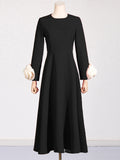 Dadizhimu Temperament Elegant Wind 2025 Spring New Fashion Splicing Three-Dimensional Roses To Thin Dress Women