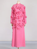Dadizhimu Flower Splicing Dress Spring 2025 New High-End Holiday Style Lead Long-Sleeved Three-Dimensional Dress Woman