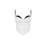Dadizhimu Women's New Sexy Hottie Sling Vest Irregularly Exposed Umbilly Body Exposed Fish Bone Top Female Summer