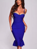 Dadizhimu Sexy Picts With Body Babes Hanging Dress Women Autumn Tight Body Slim Elastic Bag Hip Fishtail Bandage Skirt