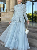Dadizhimu Temperament Famous Wind Two Sets 2025 Summer New Heavy Industry Embroidery Top Long Mesh Dress Dress Suit Woman