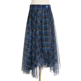 Dadizhimu Version Of Temperament High-Waisted Grid Half-Dress Girl 2025 Spring New Ins Commute Medium And Thin A Word