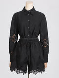 Dadizhimu Lazy Suit Women's 2025 Spring New Fashion Light Luxury Embroidery Sleek Sleeve Shirt Two Sets Of Women's Clothing