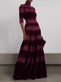 Dadizhimu 2025 New French Retro Heavy Industry Embroidery High-Rise Lanky Dress Women's Evening Dress Dress