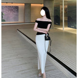 Dadizhimu Temperament New Kendou Skirt Design High Waist Thin Ass Skirt Side Open Skirt Skirt Dress Dress