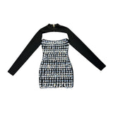 Dadizhimu Women's High-End Dress Fashion Suit Studded Bras With A Banded Dress