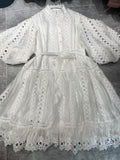 Dadizhimu And Leisure Style Dress 2025 New Heavy Industry Embroidery Single Buckle Lace Dress Woman