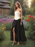 Dadizhimu Break French Beautiful Dress 2025 Spring New Breast-Skinny Folding Open Fork Dress Dress Woman