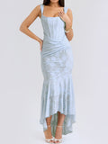 Dadizhimu Women's Clothing New Lace Fish Bone Sling Skirt Body-Brettooed Fishtail Dress French Dress