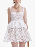 Dadizhimu Sexy Sweet Dress 2025 New Sling Embroidery Design High-Rise Solid Color Dress Woman