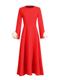 Dadizhimu Temperament Elegant Wind 2025 Spring New Fashion Splicing Three-Dimensional Roses To Thin Dress Women