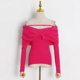 Dadizhimu Knitwear Women's Clothing 2025 Spring New High-End Feeling Shoulder Repair Wearing Sweater Winter