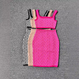 Dadizhimu High-End Women's Autumn And Winter Fashion Bandage Set Sexy New Knitted Ass Skirt