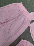 Dadizhimu Spring And Summer New Shirt + Breasts + Tight Waist Trousers Hot Three-Piece Suit Woman
