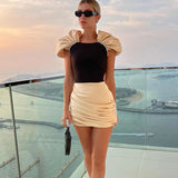 Dadizhimu Sexy Decorative Diamond Chain Dress Dress Women's Folding Tao Slimming Dress