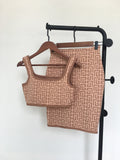 Dadizhimu High-End Women's Autumn And Winter Fashion Bandage Set Sexy New Knitted Ass Skirt