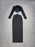 Dadizhimu New Fashion Temperament Diamond Design Sense Slimming Bandid Dress Female Big Back Dress Dress