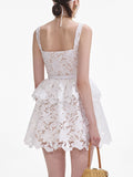 Dadizhimu Sexy Sweet Dress 2025 New Sling Embroidery Design High-Rise Solid Color Dress Woman