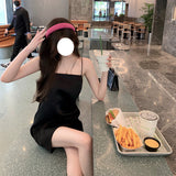 Dadizhimu Dingy Simple Sling Skirt With Casual Thin And Fashionable Temperament Dress