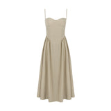 Dadizhimu Dress Hottie Girl Sexy V Tie Sling Mid-Long Dress To The Waist Show Skinny Back Dress Dress Woman