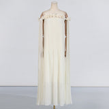 Dadizhimu Temperament Sexy 2025 Spring New Fashion High-End Smeared Breast Splicing Flower Dress Dress Dress Woman