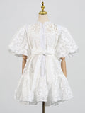 Dadizhimu Retro Court Dress 2025 Spring New Single-Dbutton Printing Lace With Waist-Skinny Dress Woman