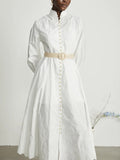 Dadizhimu Show High-End Long Dress 2025 Show Heavy Industry Embroidery Design Lantern Sleeves To The Skinny Dress Woman