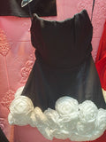 Dadizhimu 2024 Early Autumn New Breast-Wear Three-Dimensional Flower Fluffy Dress French Dress Dress