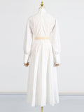 Dadizhimu Show High-End Long Dress 2025 Show Heavy Industry Embroidery Design Lantern Sleeves To The Skinny Dress Woman