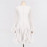 Dadizhimu Lotus Leaf-Side Dress Women's Summer 2025 New Fashion High-Necked Long-Sleeve High-End High-End High-End Mid-Sleeve Mid-Sleeve Dress