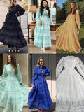 Dadizhimu Dress Dress Autumn Women's Hollow Lace Slimmed Retro Style