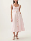 Dadizhimu Elegant Wind Waist Thin Dress 2025 New Belt Design Slimy Sling Skirt