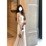 Dadizhimu Dingy U Tie Dress Femininity Design Fishtail Long Dress Dress Dress Dress