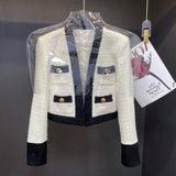 Dadizhimu Niche Coarse Flowers, Small Scented Coat Female New Famous Temperament Lady Short Top Black Trousers