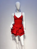 Dadizhimu Dress Slings Deep V Lotus Side Short Bag Hip Model Walking Show Auto Show Party Dress Dress Dress