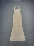 Dadizhimu Gold Famous Babes Sexy Female Explosion Slings Body Drill Micro-Perspective Birthday Dress