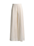 Dadizhimu Temperament Advanced Sense 2025 Spring New Small V-Neck Stitched Perspective Shirt + High-Rise Trouser Suit