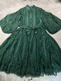 Dadizhimu And Leisure Style Dress 2025 New Heavy Industry Embroidery Single Buckle Lace Dress Woman