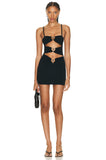 Dadizhimu Wind High Quality Women's Dress Slings Low-Chested Sexy Hollow Bodyd Banding Skirt