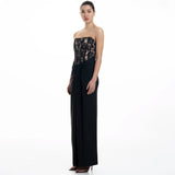 Dadizhimu Sexy Lace Dress Temperament With Chest Sticks Wearing Fish Bone Party Dress Dress