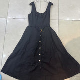 Dadizhimu Elegant Wind Waist Thin Dress 2025 New Belt Design Slimy Sling Skirt