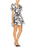 Dadizhimu New French Elegant Three-Dimensional Flower Collage Fashion V-Neck Design Feel Waist Thin Dress Woman