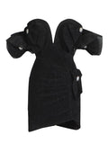 Dadizhimu Babes Short Dress 2025 Spring New Fashion High-End Sense Splicing Flowers With Breasts Dress Women's Tide