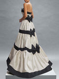 Dadizhimu Temperament Elegant Style Dress Women's Dress Spring 2025 New Chest-Striped Bow Decorated Dress Dress Women